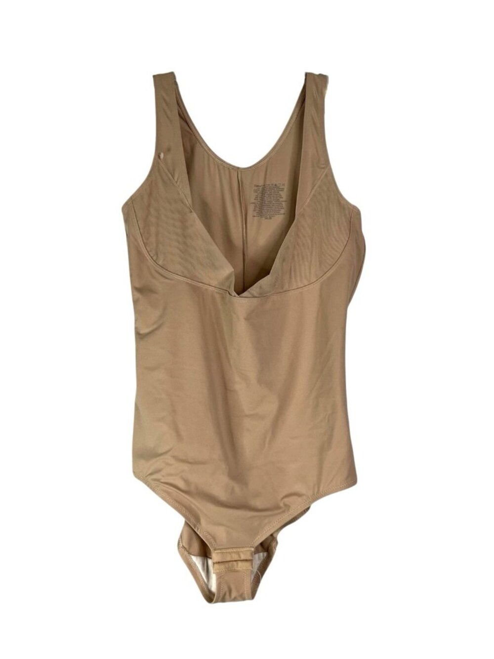 New Hanes Body Shaper Shapewear LG Firm Control UnderBust Torset Bodysuit Nude